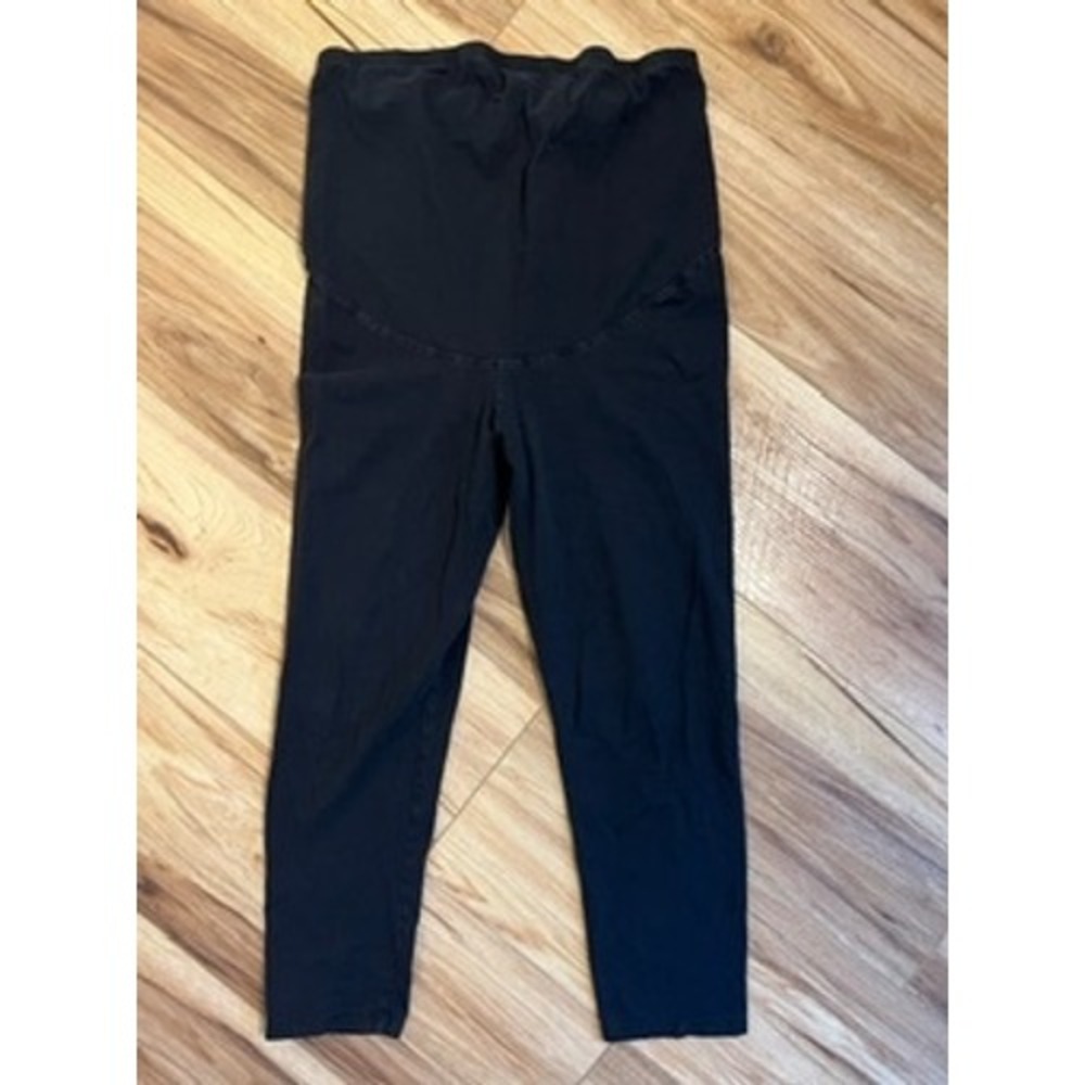 HM Sm/Med Mama Maternity Black Over Belly Leggings‎ Pants Minimal Basic Casual